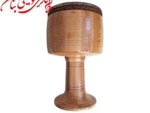 تنبک حلمی مدل ترکه‌ای بدون رنگ سایز 28 با پوست شتر