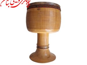تنبک حلمی مدل ترکه‌ای بدون رنگ سایز 28 با پوست شتر
